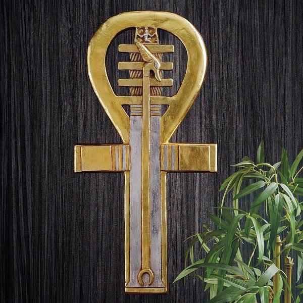 Design Toscano The Ancient Ankh, Egyptian Symbol of Life Wall Sculpture NE68265